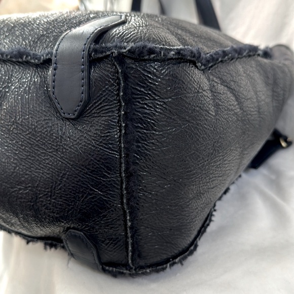 Tory Burch New Shearling Textured Patent Leather & Mini Wallet - Picture 8 of 16